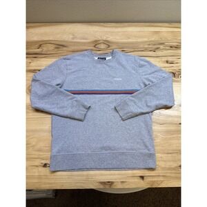 PATAGONIA Men's Fitz Roy Gray Bar Stripe Crew Midweight Sweatshirt Size Medium